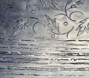 Strukturspachtel antrazit - Strukturiert und Platin Effektspachtel