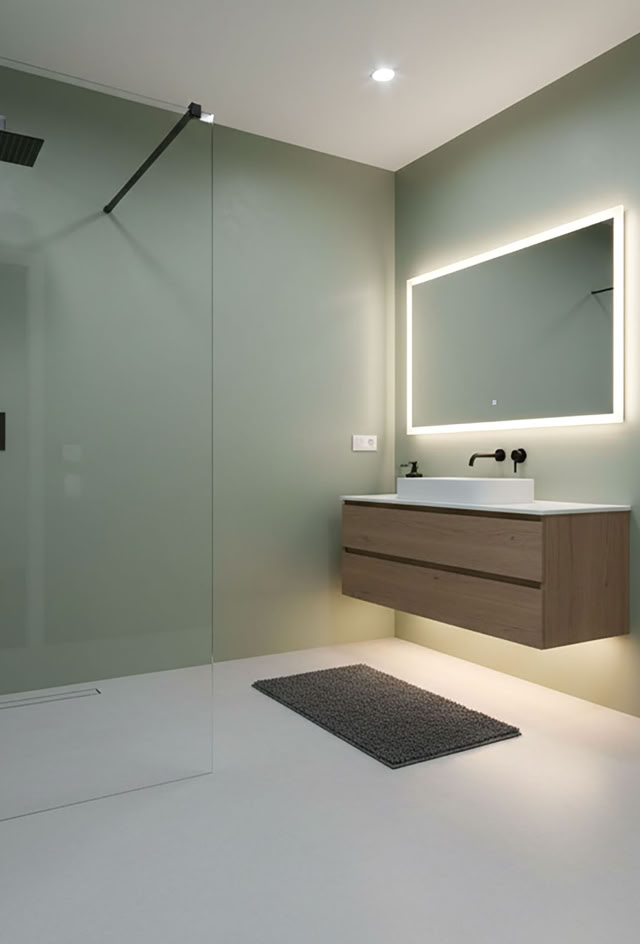 Modernes Badezimmer mit Rexx Solid  für Wände & Rexx 2K für Boden
