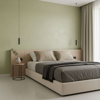 Unsere mineralischen Wandbeschichtungen fPaterra ür das Schlafzimmer fördern einen gesünderen Schlaf, indem sie das Raumklima verbessern. Sie regulieren Feuchtigkeit, reduzieren Schadstoffe und schaffen eine natürliche, beruhigende Atmosphäre für erholsame Nächte.