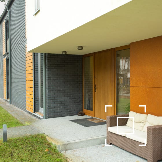 Fassade mit Edelrost