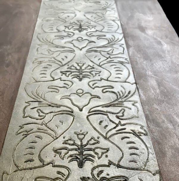 Effektmuster Platin gewalzt