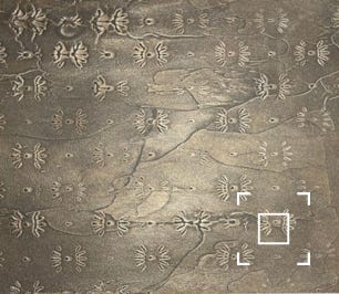 Struktuspachtel anthrazit gewalzt mit Effektspachtel Bronze