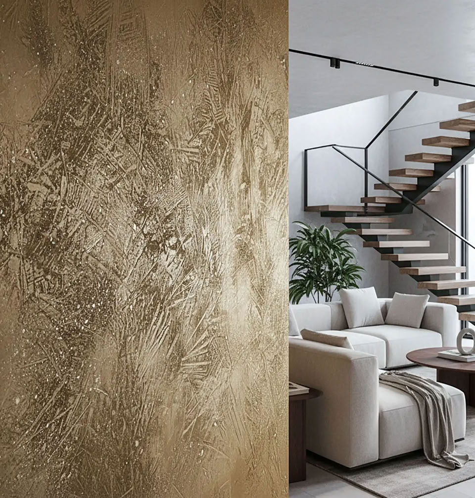 Modernes Wohnzimmer mit W121 Classic mit Aurum Lasur